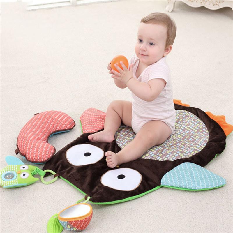 Infant Owl Blanket Game Blanket Baby Crawling Mat Suitable For 0-3 Years Old Game Pad Activity Mat