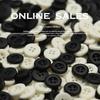 Four-Eye Resin Button Fashion Black And White Button Knitted Cardigan Sleeve Collar Button Shirt Accessories Button