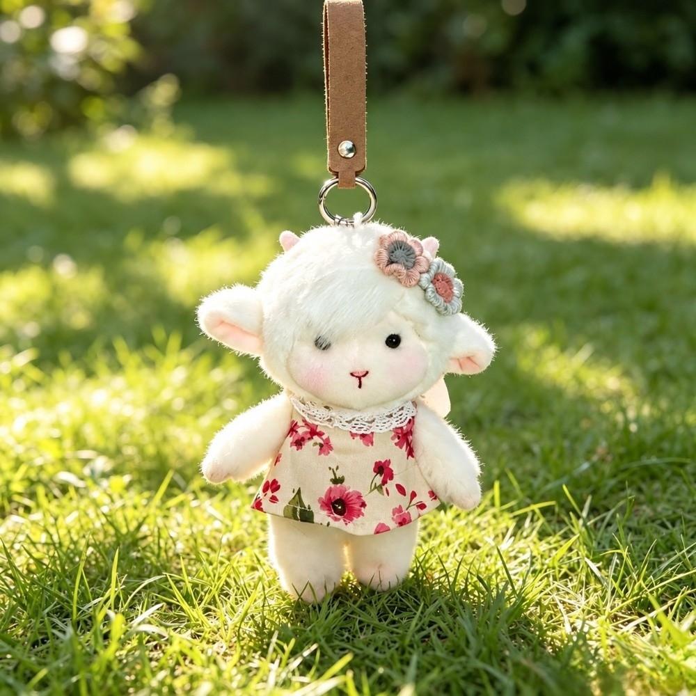 Soft Plush Lamb Pendant Fluffy Pocket Toy Doll Desk Companion Mascot Daily Accessories
