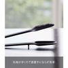 Yamazaki Silicone Spoon Tongs, Black, Approx. W10 x D4.5 x H22cm, Tower Shape, with One-Sided Slit for Draining, 5194