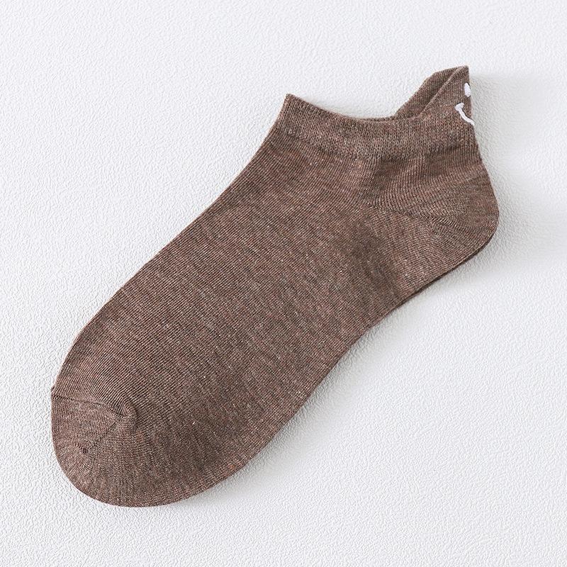 Новые женские веселые носки с мультяшным смайликом, милые вышитые носки до щиколотки, забавные носки для девочек, хлопковые носки