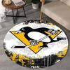 1PC Penguins Hockey Jersey Round Rug, Non-slip Chair Mat, Home Decor, Circle Carpet Perfect for Office, Bedroom, Living Room,Christmas gift