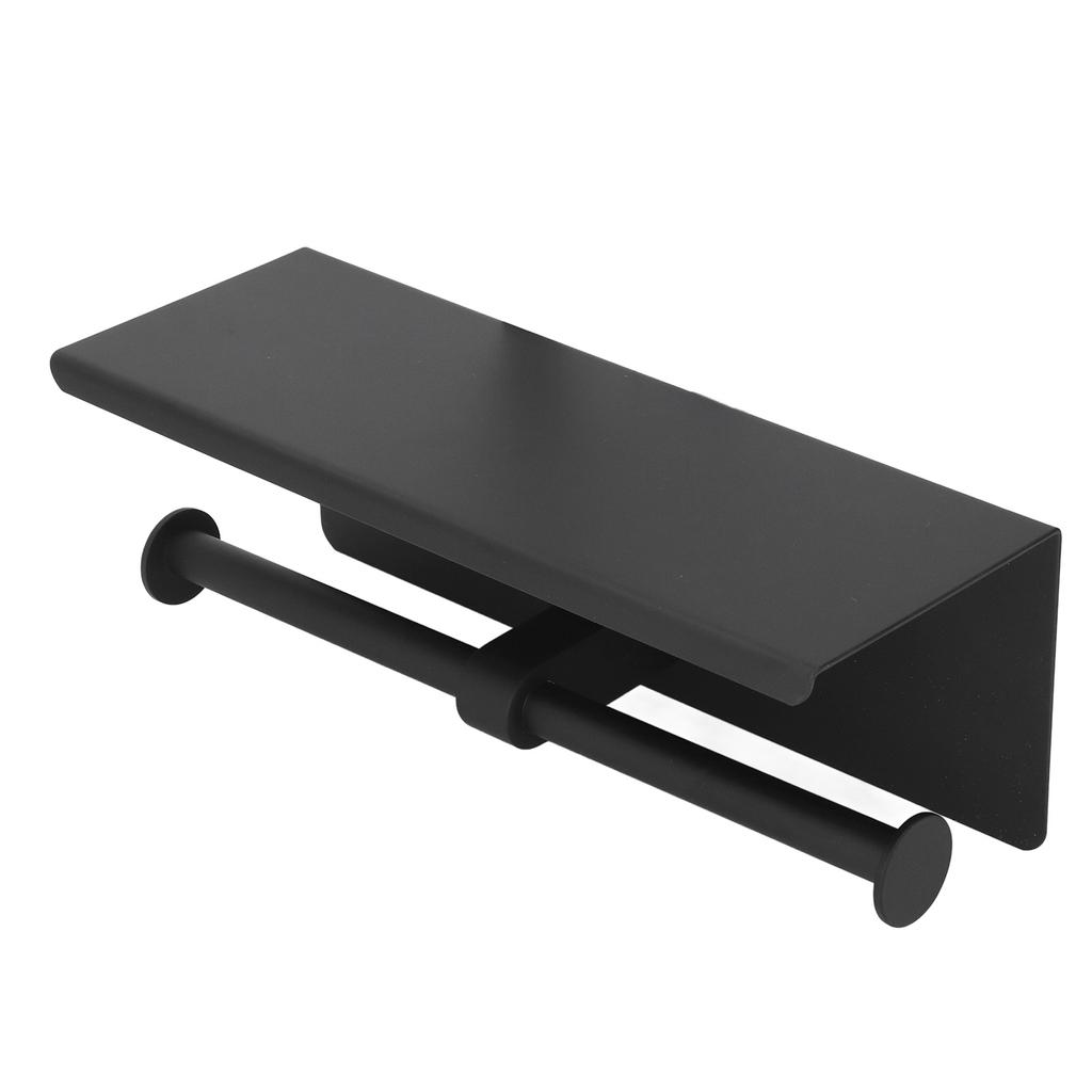 Держатель для туалетной бумаги из нержавеющей стали с полкой, самоклеящаяся, без перфорации, рулон туалетной бумаги