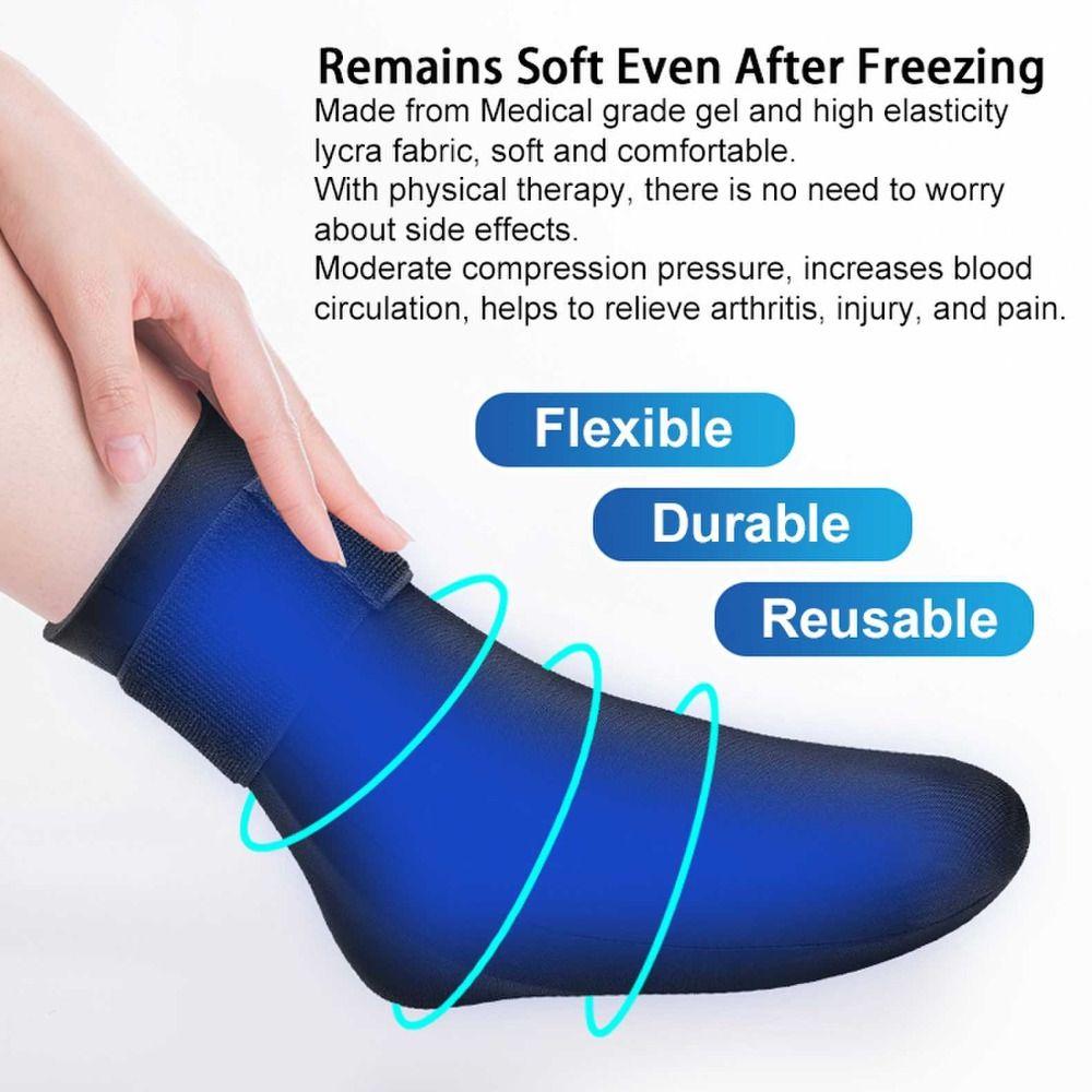 For Ankle Pain Relief Arthritis Gel Cold Therapy Sock Reusable Cooling Socks Running