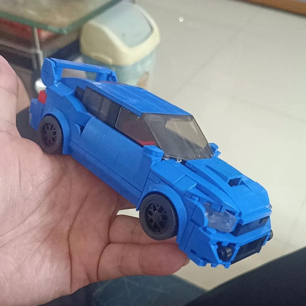 300Pcs Moc Technical Car Speed Blue Supercar Bricks Model Racing Car  Building Blocks Toys For Gifts Toy City Car