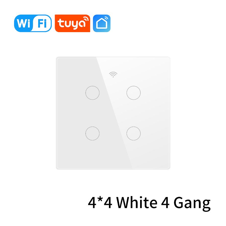 Tuya WiFi Smart Switch Brazil Standard 4x4 Size Touch Sensor 4/6/8 Gang Wall Light Switch Voice Control By Alexa Google Home
