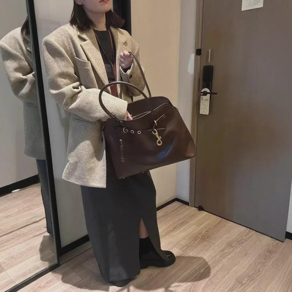 Винтажная сумка-тоут Bowling из воловьей кожи - сумка на плечо и подмышку