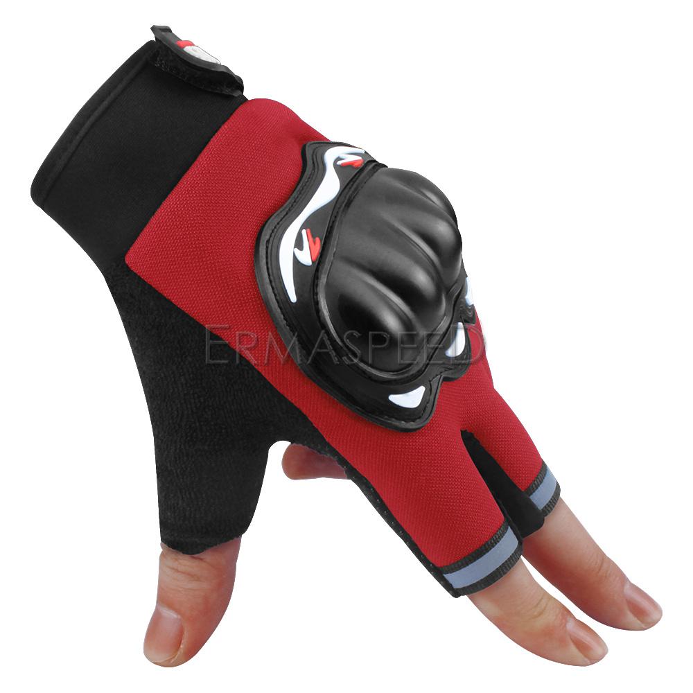 Мотоциклетные перчатки без пальцев, летние дышащие защиты суставов пальцев, защитное снаряжение для мотоспорта, гонок на мотоцикле, половина пальца