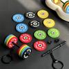 Fitness Keychain Pendant Rubber Metal Workout Barbell Weight Lifting Pendant Gym Keyring
