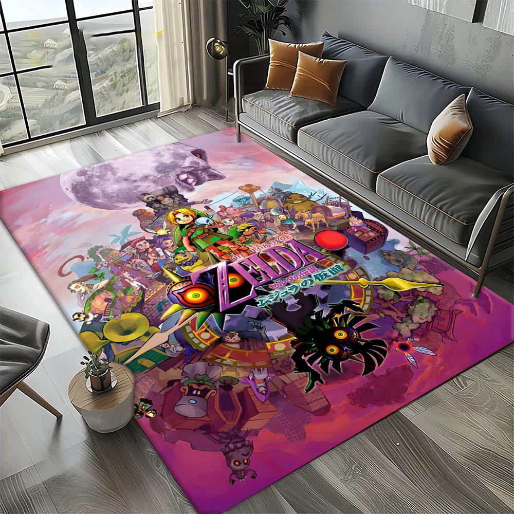 Classic Cartoon Z-Zeldas Game 3D Carpet Rug Art for Room Decor Home Kitchen Bedroom Sofa Gift Kids Area Rug Non-slip Floor Mat