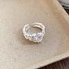 Copper Vintage Crystal Love Ring Opening Opening Finger Ring  Gifts for Women Girl