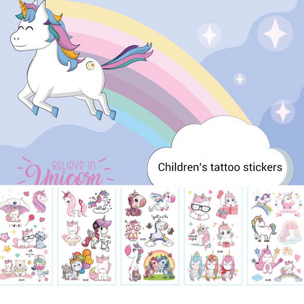 10 листов мультфильмов временные татуировки наклейки водонепроницаемые вечерние татуировки детский набор