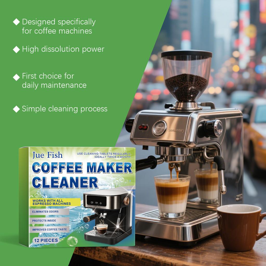 Шипучие листы для удаления накипи с кофемашины - Быстрая очистка от пятен/грязи, Таблетки для ухода за фильтром Дом/Офис