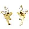 [P6612] - Серьги «Тинкер Белл» из стали золотисто-белого цвета - 17x10 мм