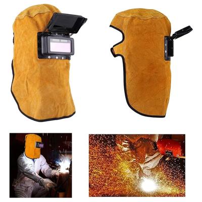 Капюшон сварщика из коровьей кожи, сварочный шлем, защитная маска, рабочая шапочка