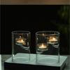 Cylinder Glass Candle Holder Tealight Stand With Windproof Design For Wedding Centerpieces Home Decors Tabletop Art