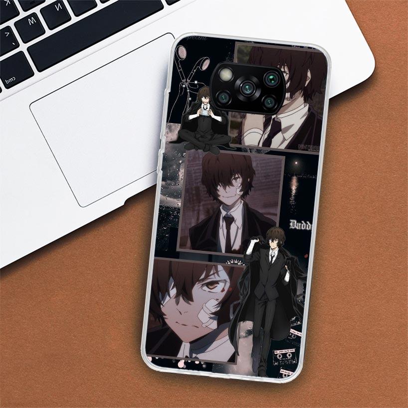 Чехол для телефона Bungo Stray Dogs Dazai для Xiaomi Poco X3 Nfc X4 ​​GT X5 Pro M5S M4 M3 M2 F5 F4 F3 F2 F1 Mi Note 10 Fundas Shell