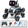 Восьмиколесный RC ИИ Робот Серебристый Игрушка Собака с Пультом Управления Робот с Пультом Управления Детский Подарок