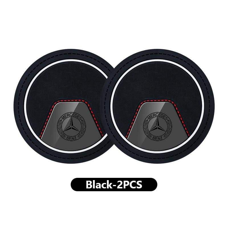 AABIA1 For Benz Car Coaster Anti Slip Mat Accessorie Auto Water Bottle Cup Holder Pad AMG W213 W124 W108 W126 Exclusive W204 W222 W205
