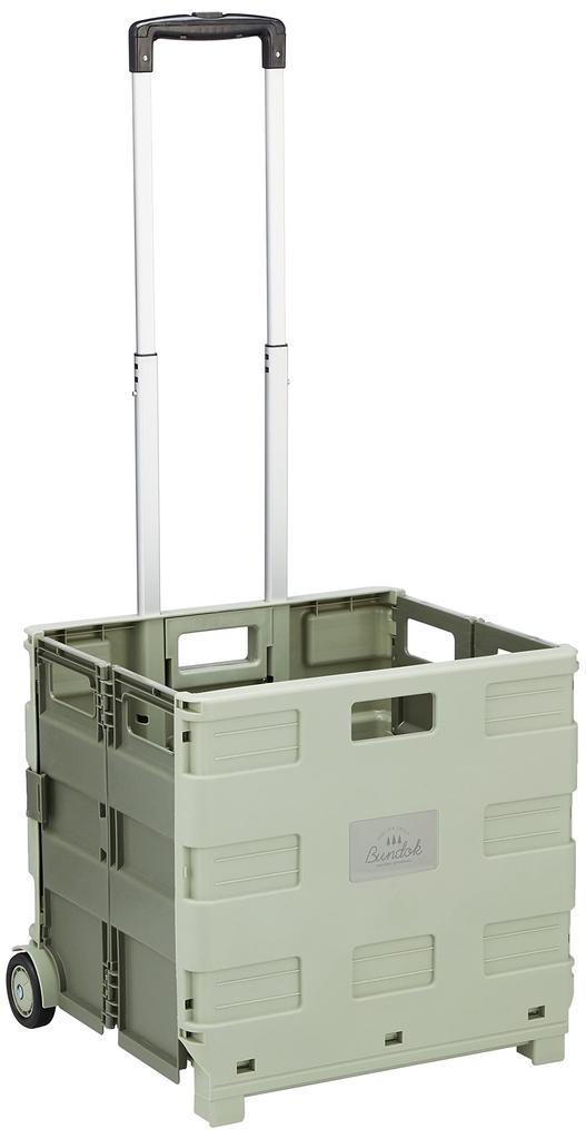BUNDOK Box Carry Cart Foldable Load Capacity 30kg Khaki BD-318KA