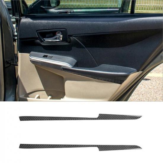 2 шт. Отделка нижней накладки задней двери из углеродного волокна для Toyota Camry 2012-14