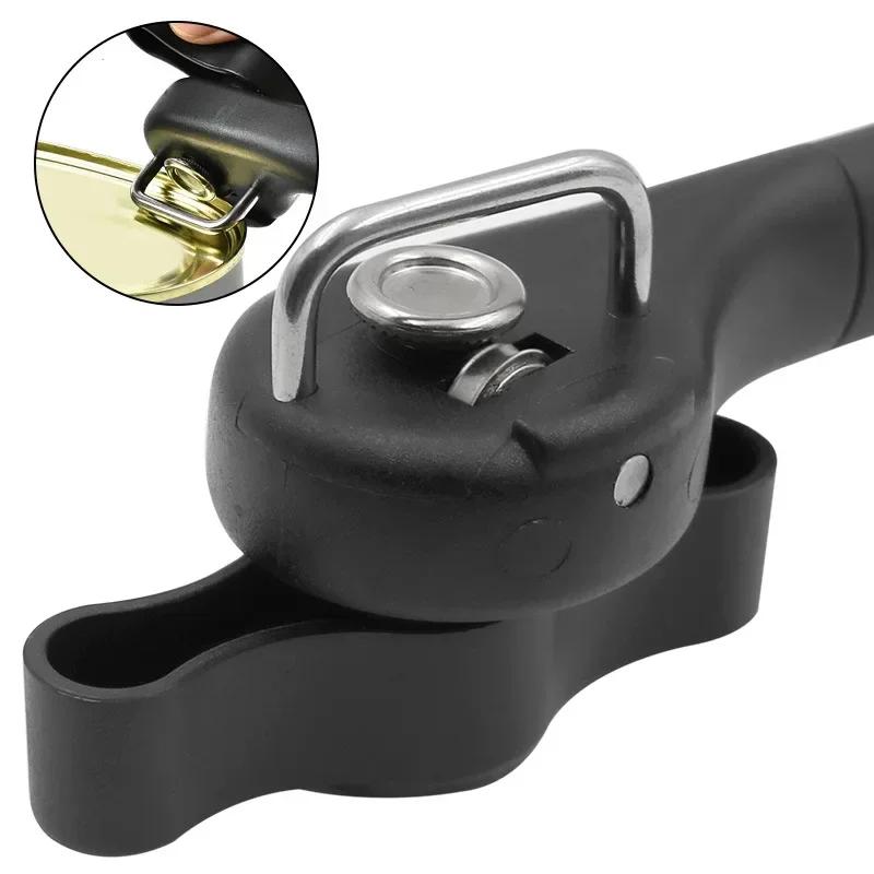 Консервный нож Ручной консервный нож из нержавеющей стали Профессиональные кухонные инструменты Безопасный ручной консервный нож Открывалка для банок с боковым срезом