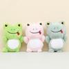 Adorable Frog Cartoon Plush Toy Keychain Soft Stuffed Animal For Bags And Gifts