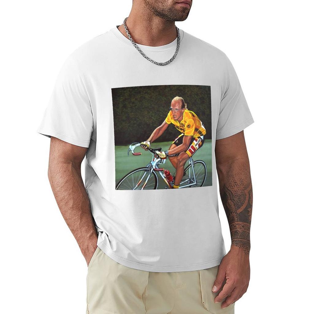 Laurent Fignon Painting Tshirt Simple Casual Short Sleeve Tee