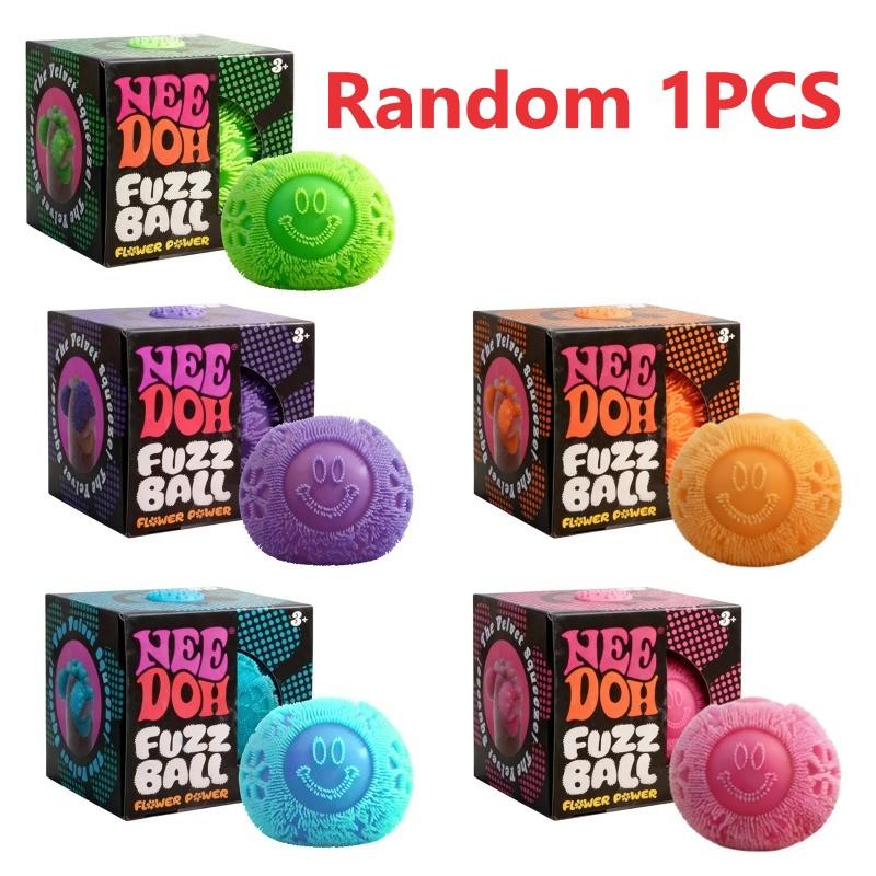 Кавайная Милая Мягкая Игрушка-Антистресс Nee Doh Fuzz Ball, Мягкий Пушистый Сжимаемый Мячик, Портативный Офисный Расслабляющий Подарок