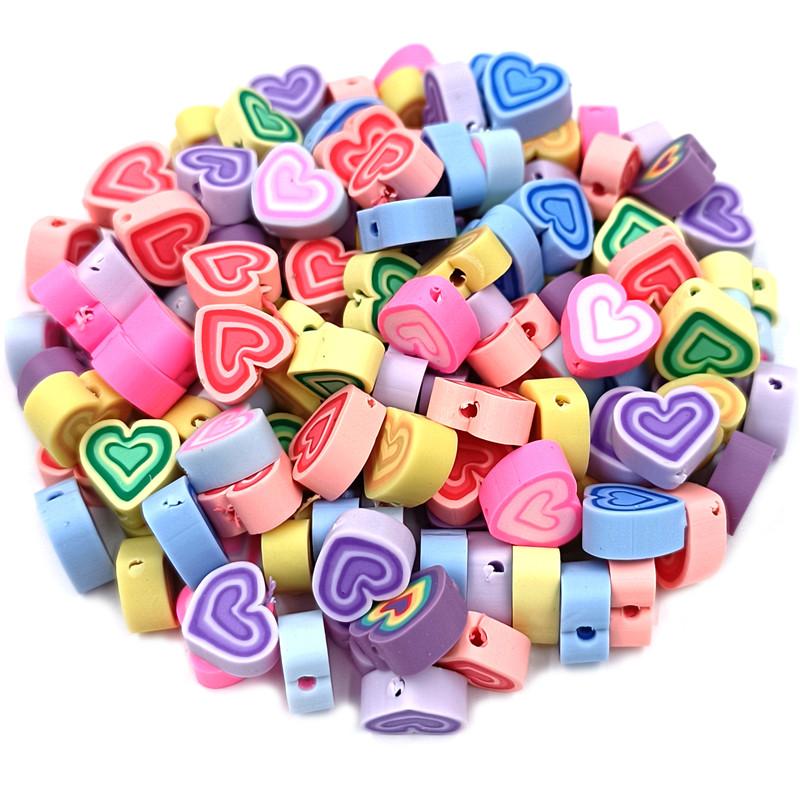 DIY для изготовления ювелирных изделий оптом 20 шт. мягкие глиняные свободные бусины кулон цветок слон сердце ожерелье браслет бусины