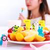 30/50Pcs Cartoon Animal Fruit Forks Food Picks Plastic Dessert Picks Disposable Fruit Forks For Bento Sandwich Appetizer