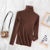Women Fall Turtleneck Sweater Knitted Soft Pullovers Jumpers Basic Soft Sweaters Blouse