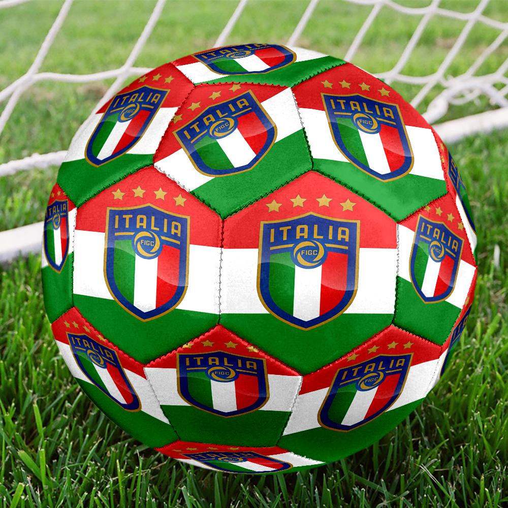 Italy Football Crest Size 5 Soccer Ball,Indoor/Outdoor Suitable for Training Matches Tournaments Practice Games Perfect Gift for Fan