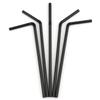 100Pcs Black Plastic Straws Drinking Disposable Rietjes 21cm Long Flexible Cocktail Straw For Kitchen Beverage Accessories