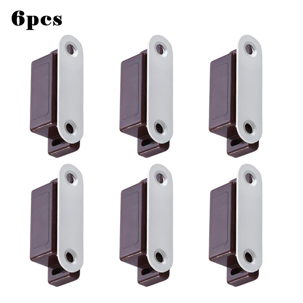 Magnetic Catches 4.5cm 6PCS ABS Plastic Brown Cabinet