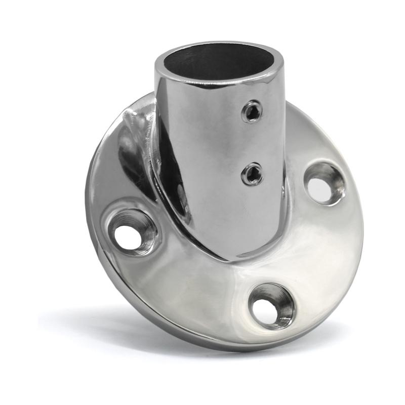 316 нержавеющая сталь 45 градусов поручень для палубы лодки поручни круглое основание для 1" труба части лодки аксессуары