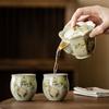 Гайвань в китайском стиле, керамическая, ручной работы, для заваривания чая, с милым котом, чайница, декор для дома