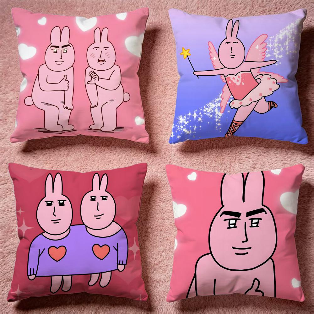 Hot mmy friend rabbitful Cushion Cover Premium SkinFriendly Pillow Case MultiPurpose for Home Office Travel