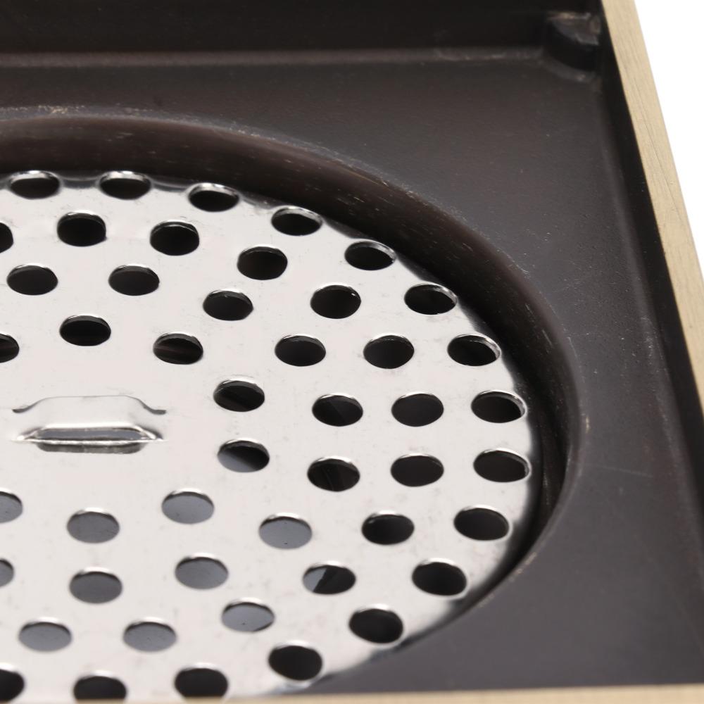 Antique Finish Floor Drain Grate Square Shape Floor Strainer Elegant Drain Strainer  Toilet