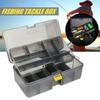 Quality Plastic Durable Practical Fishing Tackle Box Bait Storage Case Double Layers Waterproof