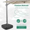 Square Umbrella Parasol Base with Wheels Patio Outdoor Garden Umbrella Base for Deck Poolside Lawn