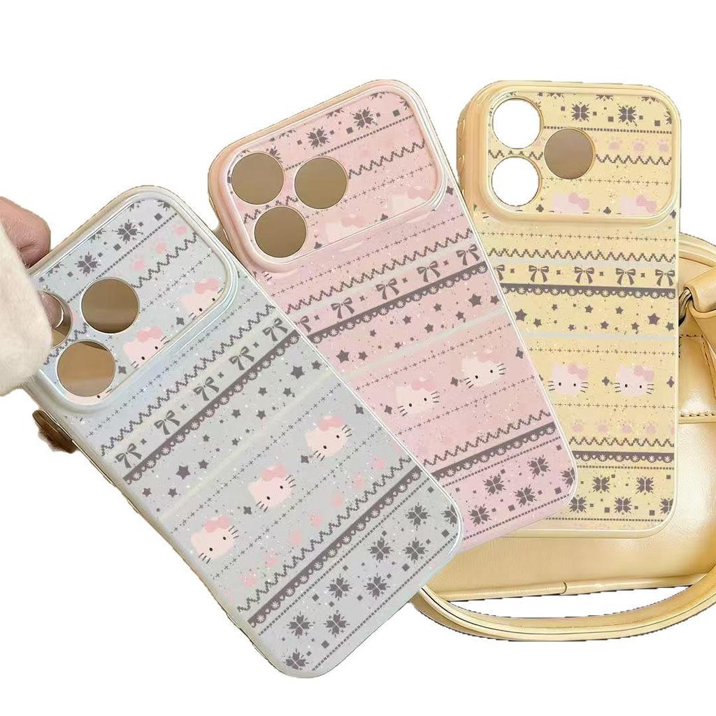 Клетка Hello Kitty Чехол с полным покрытием для телефона Apple 17, 16, 15, 14, 13 с боковым дизайном в виде сердца