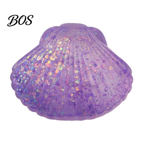 Shell Sensory Toy Mini Glitter Squeeze Toy, Stress Relief Sugar Ball Transparent Anti-stress Fidget Soft Stretchy Ocean Anxiety