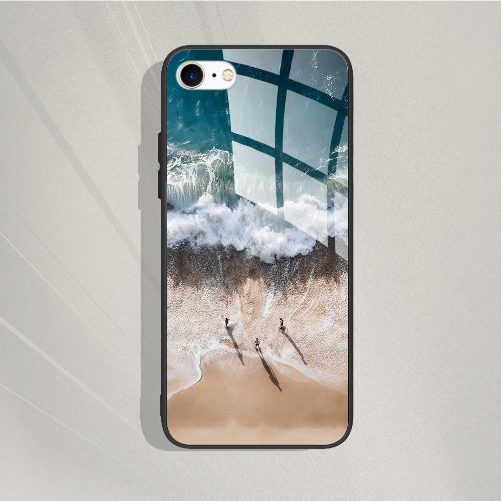 Phone Case For iPhone 7 8 SE 2020 Tempered Glass Case For iPhone7 8 SE2020 se 2020 se2020 A1778 A1660 A1779 Protective Cover Bag