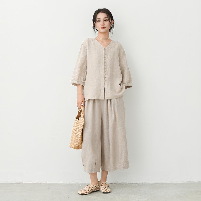 Deer and Andi summer new women's hemp top old money wind cardigan with high-end sunscreen clothing wholesale