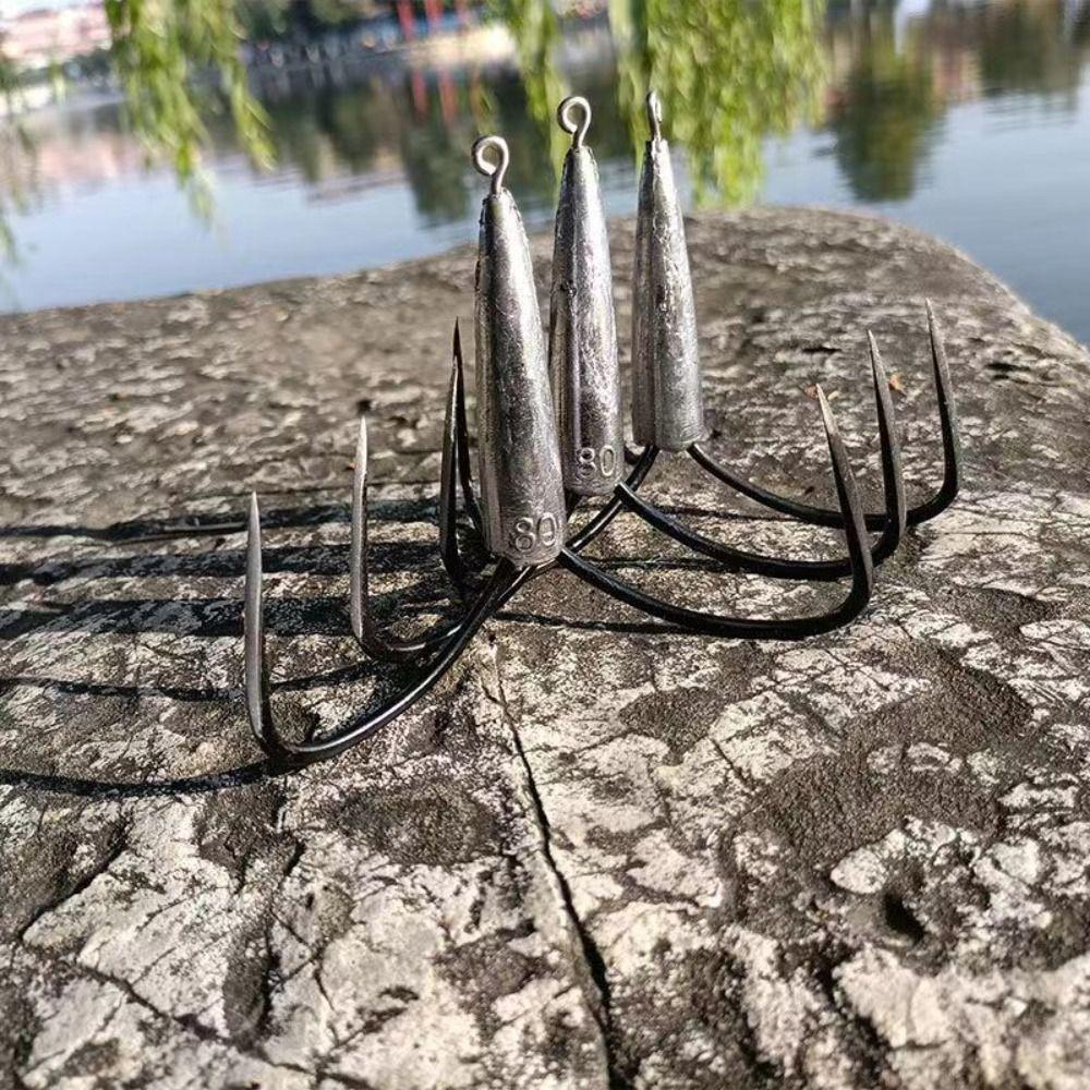 Super Sharp Three Hook Round Bend Treble Huge Fishhooks Huge Treble Hooks Saltwater