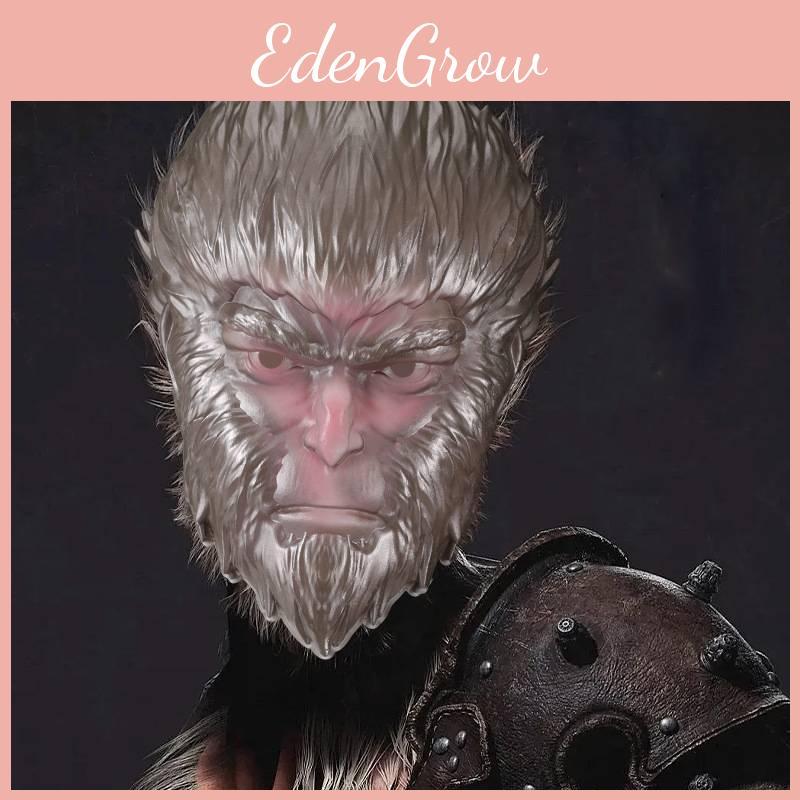 Black Myth Wukong Mask Hilarious Monkey Headpiece For Halloween And Cosplay Fun