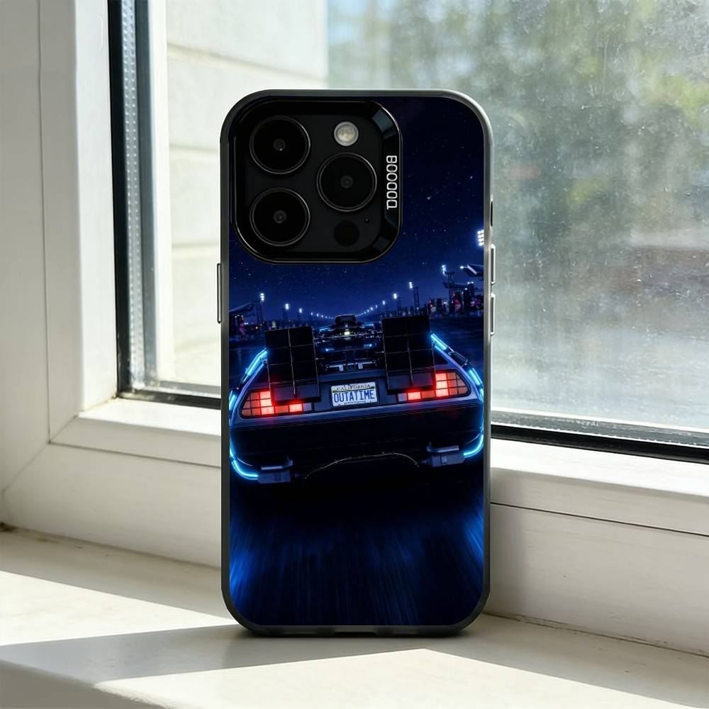 Movie Back To The F-Future Phone Case For iPhone 17,16,15,14,13,12,11 Plus,Pro Max,XS,Colorful Silver Black Cover