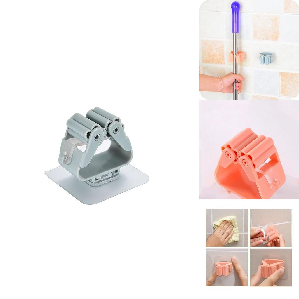 Универсальный настенный держатель для швабры с прочной нескользящей конструкцией для эффективного хранения