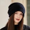 1 шт. Зимняя теплая вязаная шапка на кулиске, ветрозащитная, свободная регулируемая шапка-бини, подходит для зимнего бега, лыжная шапка, грелка для головы и шеи